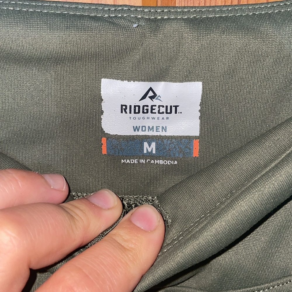 Olive Green ridge cut women’s straight legging style pants size medium work - Picture 7 of 10